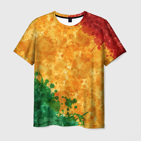 Мужская футболка 3D с принтом Reggae в Белгороде, 100% полиэфир | прямой крой, круглый вырез горловины, длина до линии бедер | бразилия | растоман | регги | хиппи
