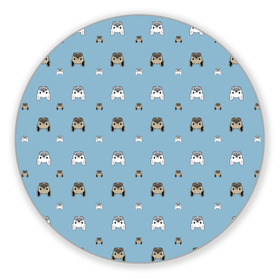 Коврик для мышки круглый с принтом Бульки вниз головой в Белгороде, резина и полиэстер | круглая форма, изображение наносится на всю лицевую часть | английский | бульдог | пес | собака | французский
