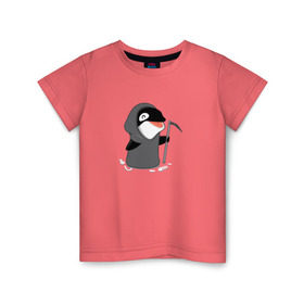 Детская футболка хлопок с принтом Косатка в Белгороде, 100% хлопок | круглый вырез горловины, полуприлегающий силуэт, длина до линии бедер | акула | дельфин | животные | касатка | кит | коса | лапочка | милый | мимими | море | рыбки | хищник