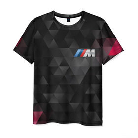 Мужская футболка 3D с принтом BMW в Белгороде, 100% полиэфир | прямой крой, круглый вырез горловины, длина до линии бедер | bmw | авто | автомобиль | бмв | логотип | машина | надпись | текстура