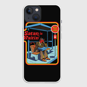 Чехол для iPhone 13 с принтом Satan Waitin в Белгороде,  |  | Тематика изображения на принте: 80 е | 80s | 90 е | 90s | oldschool | retro | retrowave | stranger thing | vintage | винтаж | олдскул | ретро | ретровейв | странные дела