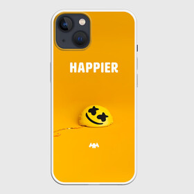 Чехол для iPhone 13 с принтом Marshmello. Happier в Белгороде,  |  | christopher | comstock | dj | dotcom | friends | marshmallow | marshmello | usa | диджей | друзья | комсток | крис | маршмэллоу | продюсер | сша