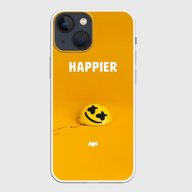 Чехол для iPhone 13 mini с принтом Marshmello. Happier в Белгороде,  |  | christopher | comstock | dj | dotcom | friends | marshmallow | marshmello | usa | диджей | друзья | комсток | крис | маршмэллоу | продюсер | сша