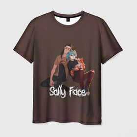 Мужская футболка 3D с принтом Sally Face в Белгороде, 100% полиэфир | прямой крой, круглый вырез горловины, длина до линии бедер | blue | diane | face | fisher | gizmo | henry | johnson | killer | larry | sally | генри | гизмо | джонсон | диана | ларри | лицо | салли | фейс | фишер