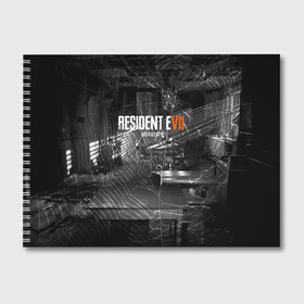 Альбом для рисования с принтом RESIDENT EVIL 7 в Белгороде, 100% бумага
 | матовая бумага, плотность 200 мг. | biohazard | biohazard 7 | crocodile | fang | game | hand | monster | new umbrella | resident evil | resident evil 7 | umbrella | umbrella corp | umbrella corporation | zombie