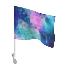 Флаг для автомобиля с принтом Космос в Белгороде, 100% полиэстер | Размер: 30*21 см | abstract | galaxy | space | абстракция | арт | галактика | космос | небо