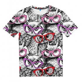 Мужская футболка 3D с принтом Совы в Белгороде, 100% полиэфир | прямой крой, круглый вырез горловины, длина до линии бедер | birds | li | night | owls | predators | red | белый | взгляд | горошек | графика | картинка | красивый | красный | крутой | лучший | мода | модный | молодёжная | ночные | очки | птицы | рисунок | розовый | сила | сиреневый