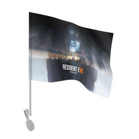 Флаг для автомобиля с принтом Resident Evil 7 в Белгороде, 100% полиэстер | Размер: 30*21 см | biohazard | biohazard 7 | crocodile | fang | game | hand | monster | new umbrella | resident evil | resident evil 7 | umbrella | umbrella corp | umbrella corporation | zombie