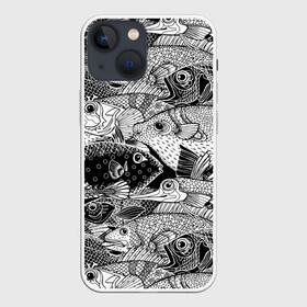 Чехол для iPhone 13 mini с принтом Рыбы в Белгороде,  |  | beautiful | best | cool | depth | fashio | fish | graphics | pattern | picture | trendy | underwater | water | world | youth | белый | вода | глубина | графика | картинка | красивый | крутой | лучший | мир | мода | модный | молодёжная | подводный | рисуно