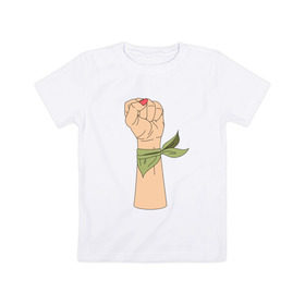 Детская футболка хлопок с принтом Феминизм в Белгороде, 100% хлопок | круглый вырез горловины, полуприлегающий силуэт, длина до линии бедер | fame | девушка | женщина | права | феминистки