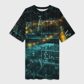 Платье-футболка 3D с принтом Формулы в пространстве в Белгороде,  |  | Тематика изображения на принте: mathematica | алгебра | геометрия | математик | математика | наука | технарь | формула