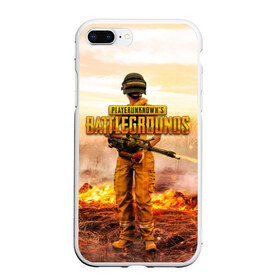 Чехол для iPhone 7Plus/8 Plus матовый с принтом PUBG в Белгороде, Силикон | Область печати: задняя сторона чехла, без боковых панелей | Тематика изображения на принте: 2019 | battle royale | battlegrounds | chicken | cs:go | csgo | dinner | dota | dota2 | playerunknown’s | pubg | winner | боевик | война | игры | известные | королевская битва | ксго | оружие | пабг | шутеры