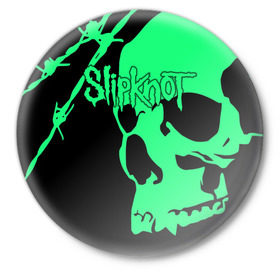 Значок с принтом Slipknot в Белгороде,  металл | круглая форма, металлическая застежка в виде булавки | slipknot | грув | группа | джои джордисон | кори тейлор | метал | мик томсон | ню | петля | рок | слипкнот | удавка