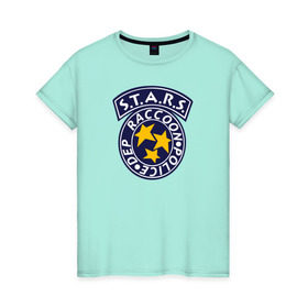 Женская футболка хлопок с принтом S.T.A.R.S. RACCOON CITY в Белгороде, 100% хлопок | прямой крой, круглый вырез горловины, длина до линии бедер, слегка спущенное плечо | ada wong | biohazard | game | gamer | leon | logo | mistic | raccoon city | re2 | resident evil 2 | rpd | stars | umbrella | ада вонг | амбрелла | зомби | игра | мистика | ужасы