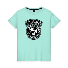 Женская футболка хлопок с принтом S.T.A.R.S. RACCOON CITY в Белгороде, 100% хлопок | прямой крой, круглый вырез горловины, длина до линии бедер, слегка спущенное плечо | ada wong | biohazard | game | gamer | leon | logo | mistic | raccoon city | re2 | resident evil 2 | rpd | stars | umbrella | ада вонг | амбрелла | зомби | игра | мистика | ужасы