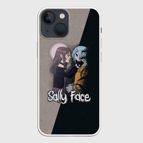 Чехол для iPhone 13 mini с принтом Sally Face в Белгороде,  |  | sally face | гизмо | девид | девочка | игра | лари | ларри | мальчик | маска | мрачная | на лице | пых | с протезом | сал | сали | салли | салли фейс | фейс | фэйс | эддисон | эшли