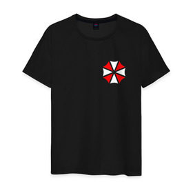 Мужская футболка хлопок с принтом UMBRELLA CORP в Белгороде, 100% хлопок | прямой крой, круглый вырез горловины, длина до линии бедер, слегка спущенное плечо. | Тематика изображения на принте: ada wong | biohazard | game | gamer | leon | logo | mistic | raccoon city | re2 | resident evil 2 | rpd | stars | umbrella | ада вонг | амбрелла | зомби | игра | мистика | ужасы