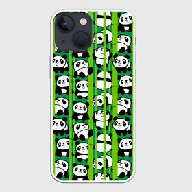 Чехол для iPhone 13 mini с принтом Медведи панда в Белгороде,  |  | animals | bamboo | bears | branches | funny | panda | trees | аниме | бамбук | весёлые | ветки | графика | деревья | животные | зелёный | искусство | картинка | красивый | крутой | малыши | медведи | мода | модный | молодёжная