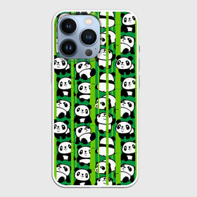 Чехол для iPhone 13 Pro с принтом Медведи панда в Белгороде,  |  | animals | bamboo | bears | branches | funny | panda | trees | аниме | бамбук | весёлые | ветки | графика | деревья | животные | зелёный | искусство | картинка | красивый | крутой | малыши | медведи | мода | модный | молодёжная