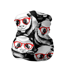Бандана-труба 3D с принтом Панды в красных очках в Белгороде, 100% полиэстер, ткань с особыми свойствами — Activecool | плотность 150‒180 г/м2; хорошо тянется, но сохраняет форму | Тематика изображения на принте: animals | bears | funny | head | muzzl | pandas | red | весёлые | взгляд | голова | графика | животные | искусство | картинка | красивый | красные | крутой | медведи | мода | модный | молодёжная | очки | панды | рисунок