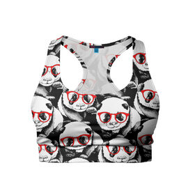 Женский спортивный топ 3D с принтом Панды в красных очках в Белгороде, 82% полиэстер, 18% спандекс Ткань безопасна для здоровья, позволяет коже дышать, не мнется и не растягивается |  | Тематика изображения на принте: animals | bears | funny | head | muzzl | pandas | red | весёлые | взгляд | голова | графика | животные | искусство | картинка | красивый | красные | крутой | медведи | мода | модный | молодёжная | очки | панды | рисунок