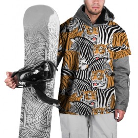 Накидка на куртку 3D с принтом Тигры и зебры в Белгороде, 100% полиэстер |  | black | orange | stri | white | абстракция | африка | белая | графика | животное | зебры | искусство | картинка | коллаж | красивый | крутой | лошадь | мода | модный | молодёжная | оранжевая | полосы | рисунок
