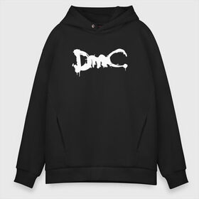 Мужское худи Oversize хлопок с принтом DMC (НА СПИНЕ) в Белгороде, френч-терри — 70% хлопок, 30% полиэстер. Мягкий теплый начес внутри —100% хлопок | боковые карманы, эластичные манжеты и нижняя кромка, капюшон на магнитной кнопке | Тематика изображения на принте: dante | devil may cry | devil may cry 5 | dmc | game | hell | play | sword | ад | данте | игры | компьютерные игры 2019 | меч