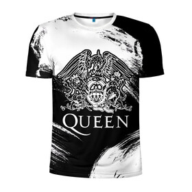 Мужская футболка 3D спортивная с принтом Queen в Белгороде, 100% полиэстер с улучшенными характеристиками | приталенный силуэт, круглая горловина, широкие плечи, сужается к линии бедра | queen | брайан мэи | британская | группа | джон дикон | королева | роджер тейлор | рок | фредди меркьюри