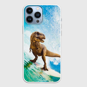 Чехол для iPhone 13 Pro Max с принтом Серфер Юрского Периода в Белгороде,  |  | dinosaur | t rex | вода | грозовой | динозавр | динозавр ти рекс | динозавры | море | новинка | отдых | отпуск | прикол | путешествие | серфер | серфинг | серфингист | спорт | ти рекс | тиранозавр | юмор