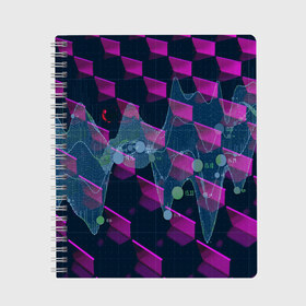 Тетрадь с принтом Abstraction hy-tech в Белгороде, 100% бумага | 48 листов, плотность листов — 60 г/м2, плотность картонной обложки — 250 г/м2. Листы скреплены сбоку удобной пружинной спиралью. Уголки страниц и обложки скругленные. Цвет линий — светло-серый
 | abstract | abstraction | comb | cyberpunk | texture | абстракция | бронь | броня | кибер панк | соты | стальные соты | текстуры