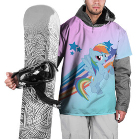Накидка на куртку 3D с принтом Rainbow Dash в Белгороде, 100% полиэстер |  | cute | mlp | pony | млп | пони | рейнбоу дэш
