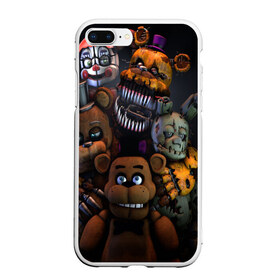 Чехол для iPhone 7Plus/8 Plus матовый с принтом Five Nights at Freddys в Белгороде, Силикон | Область печати: задняя сторона чехла, без боковых панелей | five nights at freddy s | game | horror | игры | механические куклы | ночь | охранник | пять ночей у фредди | светящиеся глаза | ужас