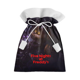 Подарочный 3D мешок с принтом Five Nights at Freddy`s в Белгороде, 100% полиэстер | Размер: 29*39 см | five nights at freddy s | game | horror | игры | механические куклы | ночь | охранник | пять ночей у фредди | светящиеся глаза | ужас