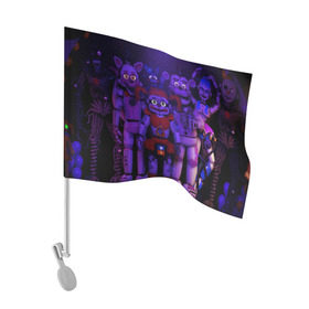 Флаг для автомобиля с принтом Five Nights at Freddy`s в Белгороде, 100% полиэстер | Размер: 30*21 см | five nights at freddy s | game | horror | игры | механические куклы | ночь | охранник | пять ночей у фредди | светящиеся глаза | ужас