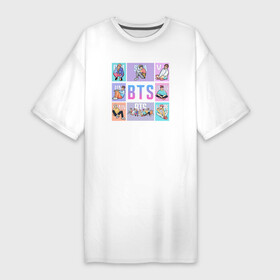 Платье-футболка хлопок с принтом BTS | БТС | BANGTAN BOYS в Белгороде,  |  | bangtan boys | bt21 | bts | bts army | bts stickers | j hope | jimin | jin | jungkook | k pop | rap monster | rapmon | suga | v | бтс | корея | стикеры bts