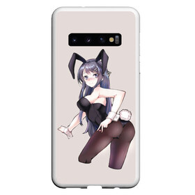 Чехол для Samsung Galaxy S10 с принтом Bunny Girl в Белгороде, Силикон | Область печати: задняя сторона чехла, без боковых панелей | Тематика изображения на принте: anime | rascal does not dream of bunny girl senpai | seishun buta yarou wa bunny girl senpai | аниме | сакурадзима май | сакута | этот глупый свин не понимает мечту девочки зайки