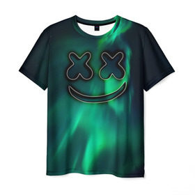 Мужская футболка 3D с принтом Marshmello Cosmos в Белгороде, 100% полиэфир | прямой крой, круглый вырез горловины, длина до линии бедер | marshmello | диджей | звезды | клуб | клубная музыка | космос | маршмеллоу | маршмэлло | маршмэллоу | музыка | небо | ночь | электронная