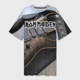 Платье-футболка 3D с принтом Iron Maiden в Белгороде,  |  | бас | британия | брюс дикинсон | гитара | группа | дева | железная | метал | нико макбрэйн | рок | стив харрис | хеви | яник герс