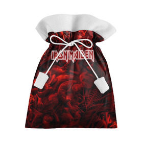 Подарочный 3D мешок с принтом Iron Maiden в Белгороде, 100% полиэстер | Размер: 29*39 см | бас | британия | брюс дикинсон | гитара | группа | дева | железная | метал | нико макбрэйн | рок | стив харрис | хеви | яник герс