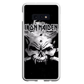 Чехол для Samsung S10E с принтом Iron Maiden в Белгороде, Силикон | Область печати: задняя сторона чехла, без боковых панелей | бас | британия | брюс дикинсон | гитара | группа | дева | железная | метал | нико макбрэйн | рок | стив харрис | хеви | яник герс