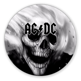 Коврик для мышки круглый с принтом AC/DC  в Белгороде, резина и полиэстер | круглая форма, изображение наносится на всю лицевую часть | австралийская | ангус янг | блюз | группа | малькольм янг | рок | рок н ролл | стиви янг | хард