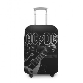 Чехол для чемодана 3D с принтом AC/DC в Белгороде, 86% полиэфир, 14% спандекс | двустороннее нанесение принта, прорези для ручек и колес | австралийская | ангус янг | блюз | группа | малькольм янг | рок | рок н ролл | стиви янг | хард