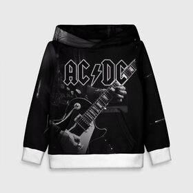 Детская толстовка 3D с принтом AC/DC в Белгороде, 100% полиэстер | двухслойный капюшон со шнурком для регулировки, мягкие манжеты на рукавах и по низу толстовки, спереди карман-кенгуру с мягким внутренним слоем | австралийская | ангус янг | блюз | группа | малькольм янг | рок | рок н ролл | стиви янг | хард