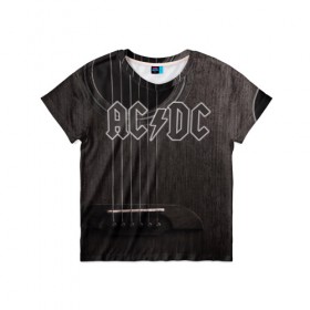 Детская футболка 3D с принтом AC/DC в Белгороде, 100% гипоаллергенный полиэфир | прямой крой, круглый вырез горловины, длина до линии бедер, чуть спущенное плечо, ткань немного тянется | австралийская | ангус янг | блюз | группа | малькольм янг | рок | рок н ролл | стиви янг | хард
