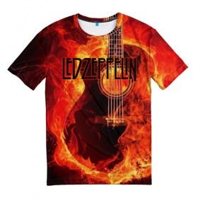 Мужская футболка 3D с принтом Led Zeppelin в Белгороде, 100% полиэфир | прямой крой, круглый вырез горловины, длина до линии бедер | блюз рок | британская | группа | джимми пейдж | джон пол джонс | роберт плант | рок | фолк рок | хард рок | хеви метал
