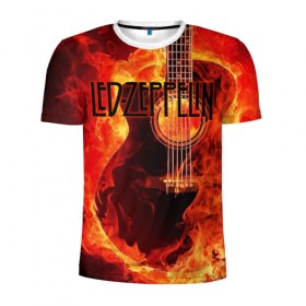 Мужская футболка 3D спортивная с принтом Led Zeppelin в Белгороде, 100% полиэстер с улучшенными характеристиками | приталенный силуэт, круглая горловина, широкие плечи, сужается к линии бедра | блюз рок | британская | группа | джимми пейдж | джон пол джонс | роберт плант | рок | фолк рок | хард рок | хеви метал