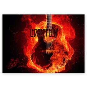 Поздравительная открытка с принтом Led Zeppelin в Белгороде, 100% бумага | плотность бумаги 280 г/м2, матовая, на обратной стороне линовка и место для марки
 | Тематика изображения на принте: блюз рок | британская | группа | джимми пейдж | джон пол джонс | роберт плант | рок | фолк рок | хард рок | хеви метал