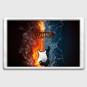 Магнит 45*70 с принтом Led Zeppelin в Белгороде, Пластик | Размер: 78*52 мм; Размер печати: 70*45 | блюз рок | британская | группа | джимми пейдж | джон пол джонс | роберт плант | рок | фолк рок | хард рок | хеви метал