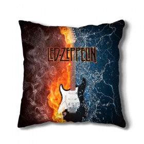 Подушка 3D с принтом Led Zeppelin в Белгороде, наволочка – 100% полиэстер, наполнитель – холлофайбер (легкий наполнитель, не вызывает аллергию). | состоит из подушки и наволочки. Наволочка на молнии, легко снимается для стирки | Тематика изображения на принте: блюз рок | британская | группа | джимми пейдж | джон пол джонс | роберт плант | рок | фолк рок | хард рок | хеви метал