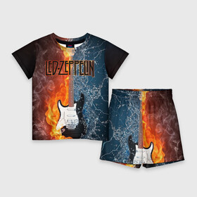 Детский костюм с шортами 3D с принтом Led Zeppelin в Белгороде,  |  | блюз рок | британская | группа | джимми пейдж | джон пол джонс | роберт плант | рок | фолк рок | хард рок | хеви метал